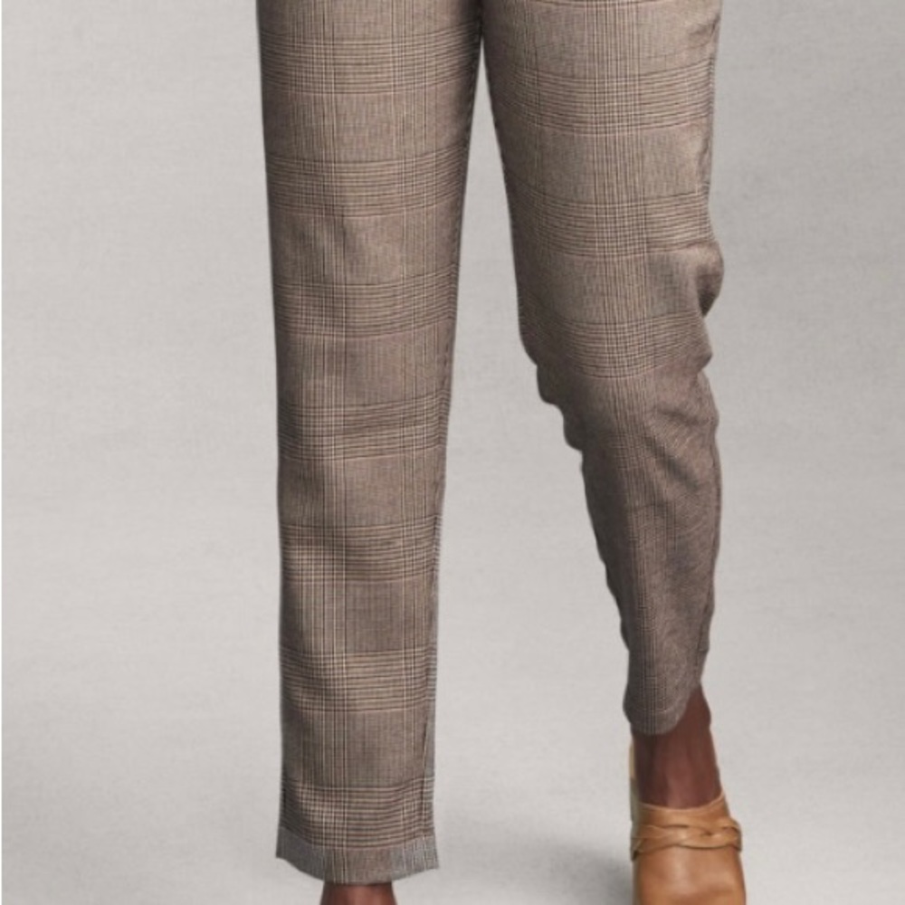 GARNET HILL - Slim Leg Plaid Trousers (size 4) New - Never Worn (no tags…